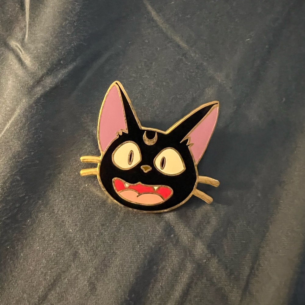 Black and Pink Sailor Moon Cat Enamel Pin